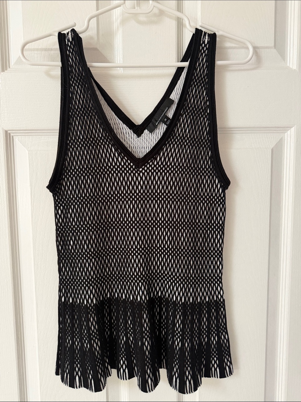 White House Black Market Black Mesh Tank